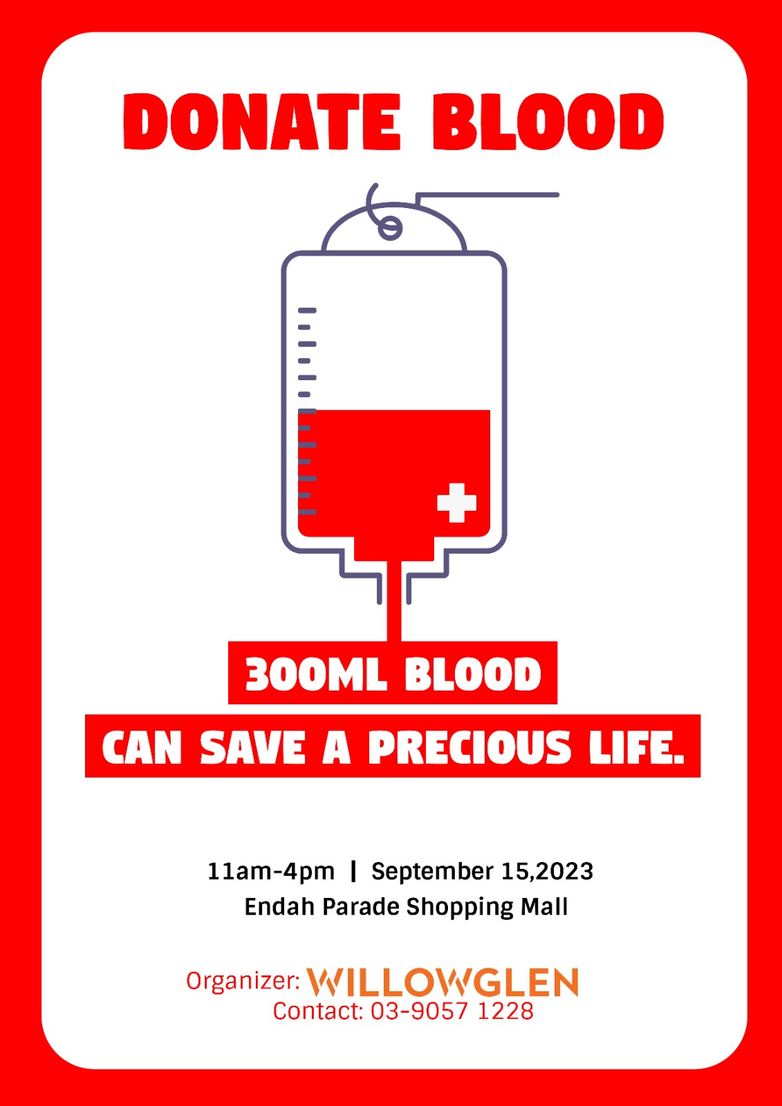 blood donation organised by Willowglen