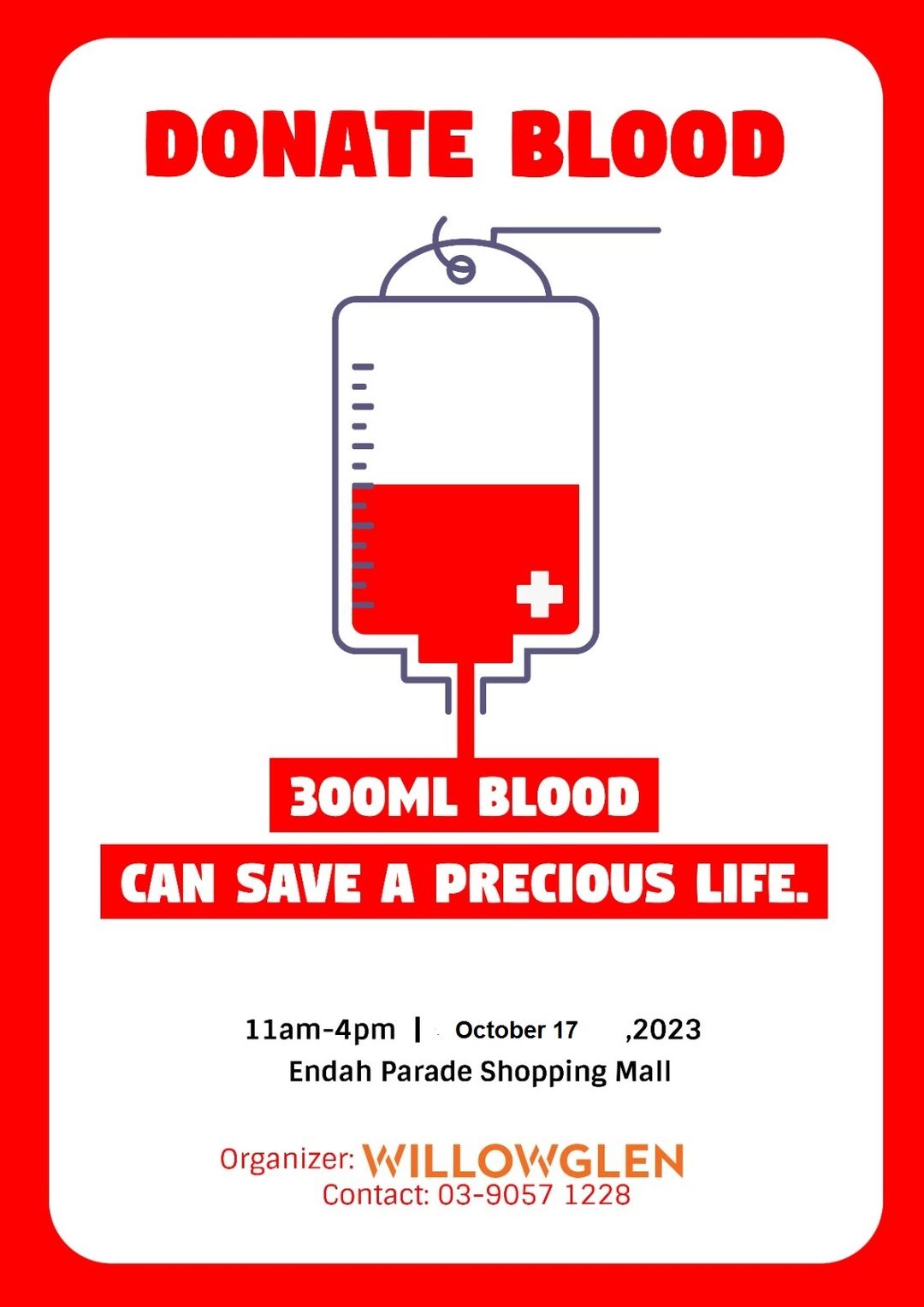 blood donation organised by Willowglen